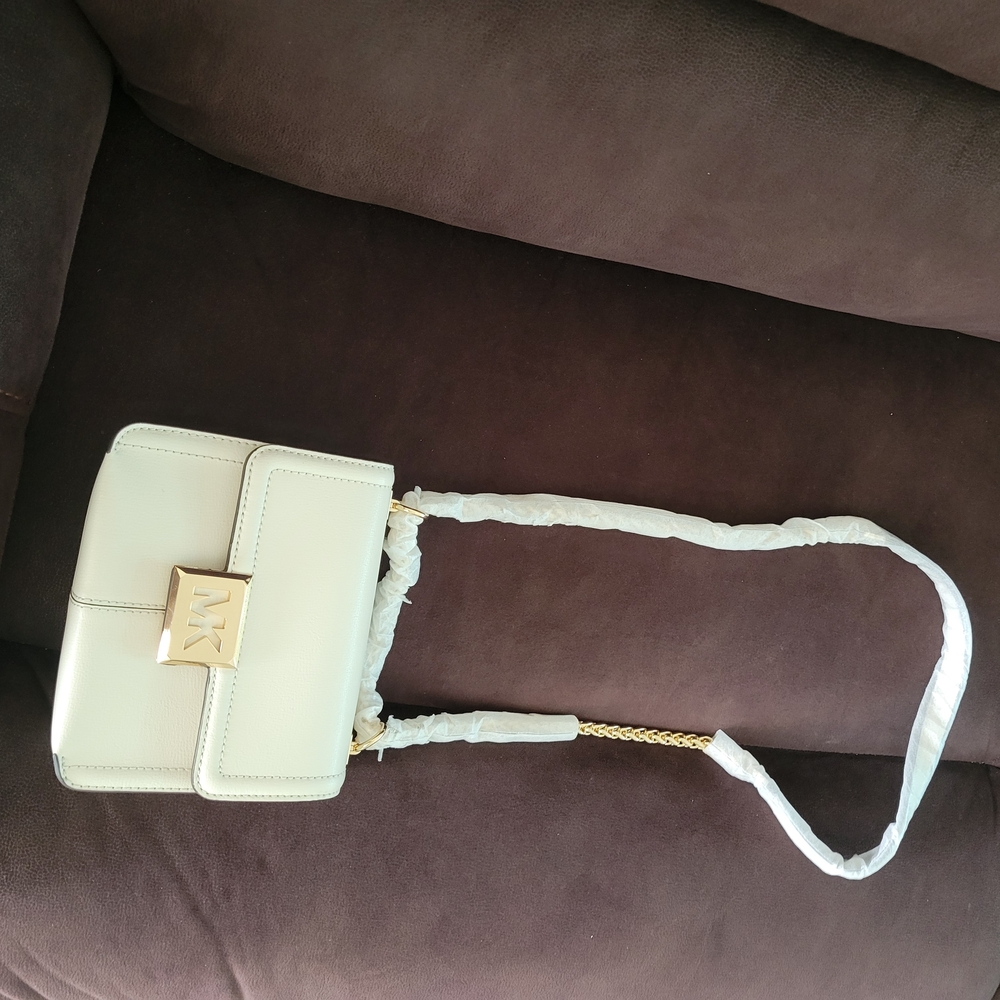 Michael Kors Cream Crossbody Bag with Gold Hardware